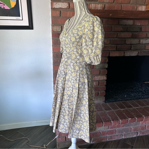 Rebecca Taylor La Vie Margeaux Meadow Floral Poplin Midi Dress Sz XS - Picture 7 of 11